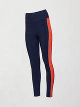 Colorblock Legging in Melt - Navy / Orange