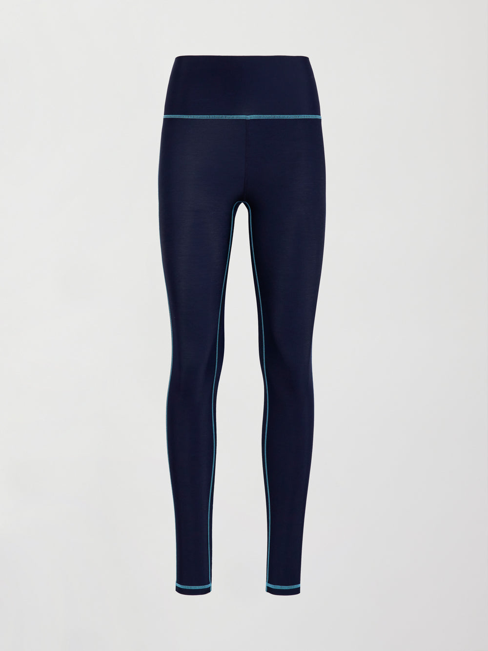 High Rise Legging with Fleece Back - Navy / Blue Atoll