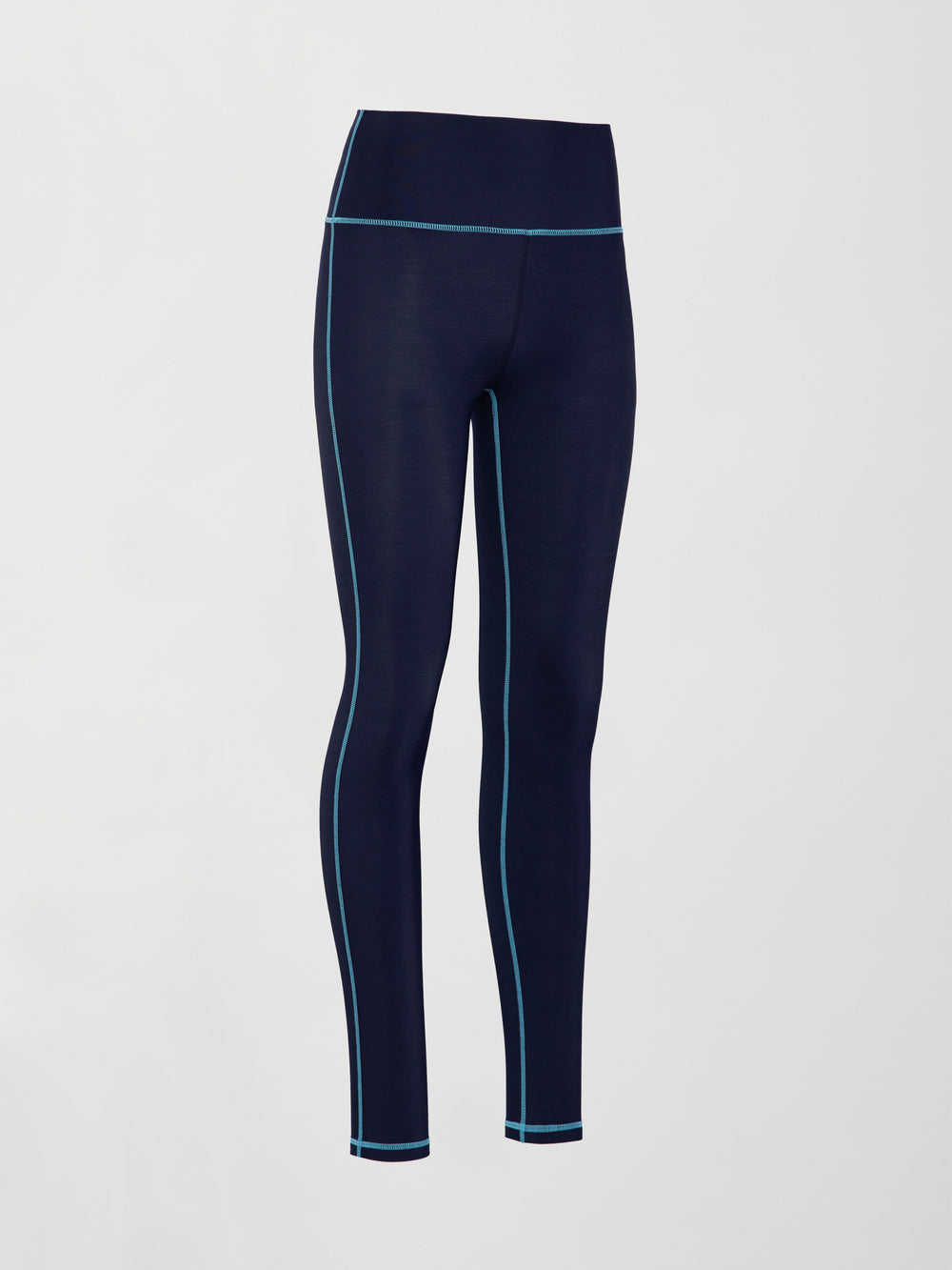 High Rise Legging with Fleece Back - Navy / Blue Atoll