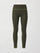 High Rise Legging with Fleece Back - Dark Olive/ Acid Lime