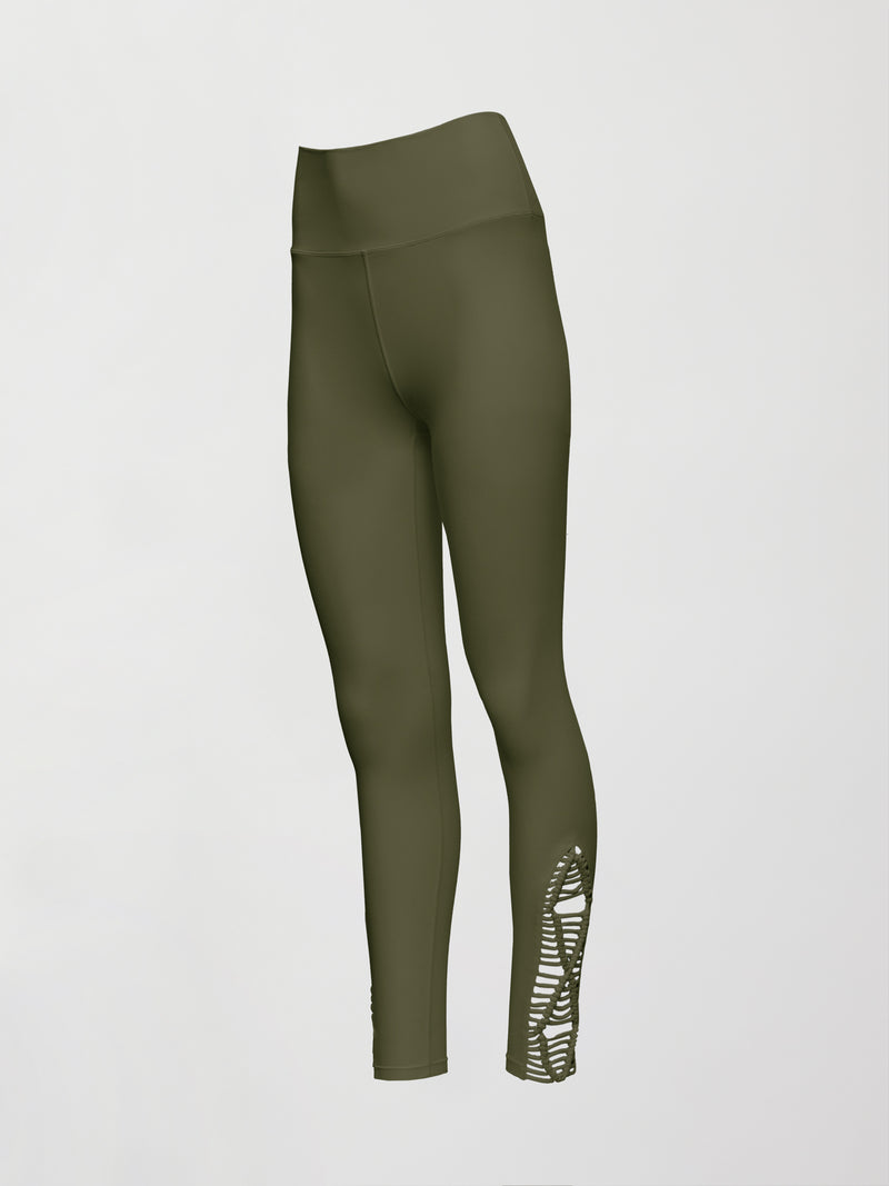 Crochet Legging in Melt - Olive