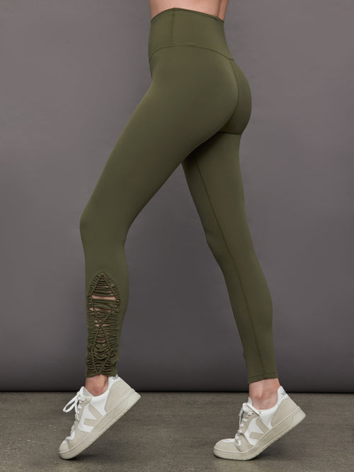 Crochet Legging in Melt - Olive