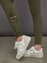 Crochet Legging in Melt - Olive