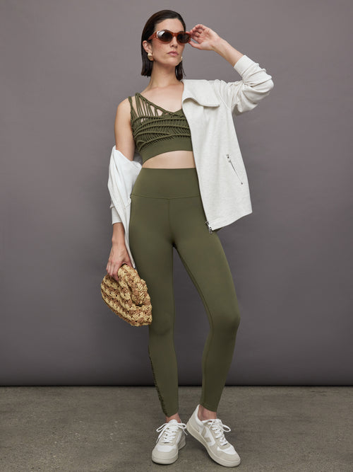 Crochet Legging in Melt - Olive