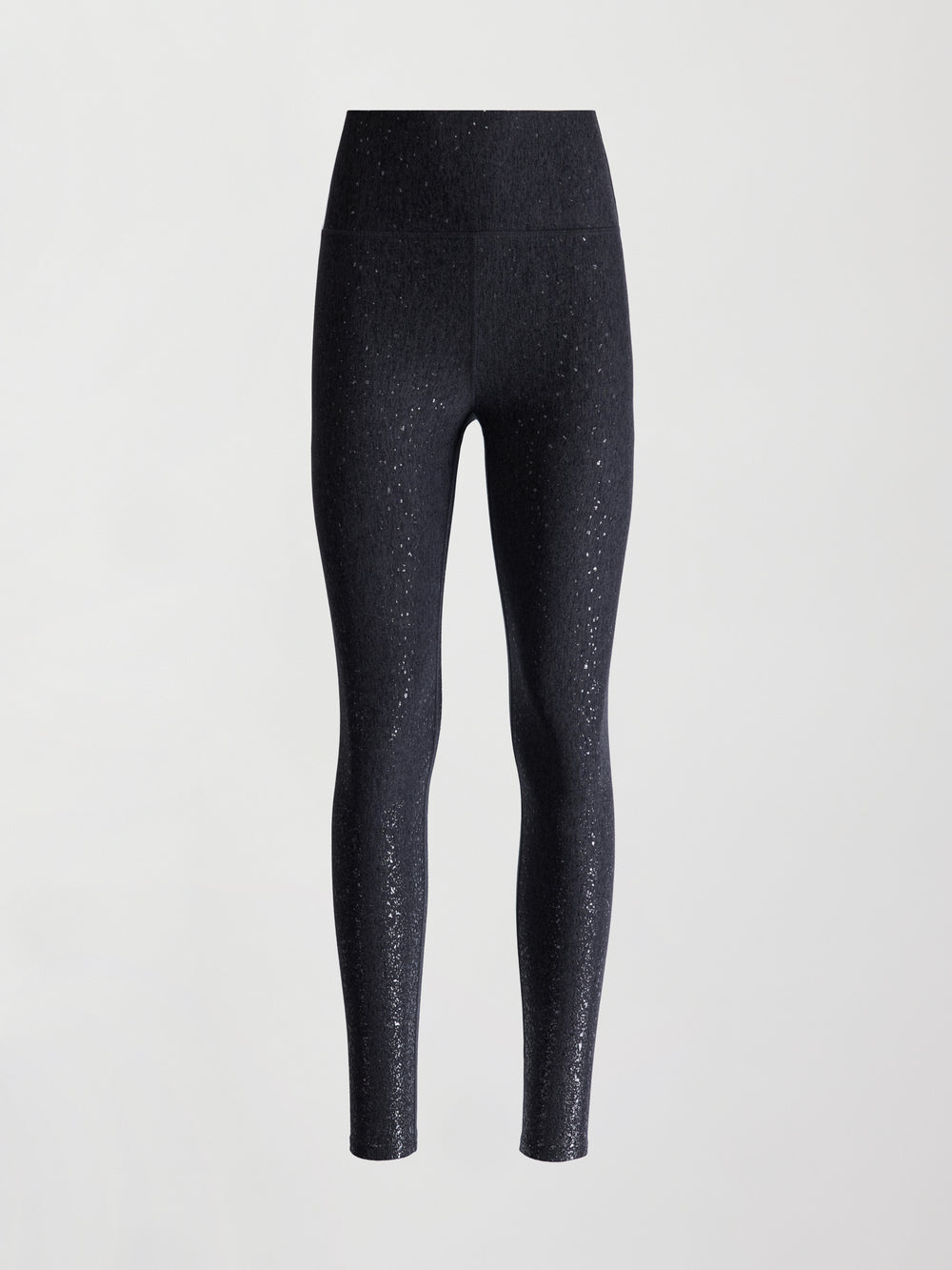 Foil Legging in Melt - Dark Heather Grey with Gunmetal Foil