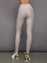 Foil Legging in Melt - Oatmeal Heather with Rose Gold Foil