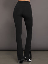 Rhinestone Split Bootcut Legging - Black