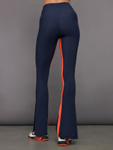 Colorblock Split Bootcut Legging in Melt - Navy/ Orange