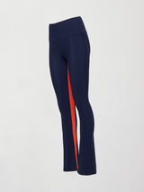 Colorblock Split Bootcut Legging in Melt - Navy/ Orange