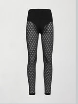 Laser Cut Legging in Diamond Compression - Black