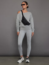 Wrap Legging in Heather Melt - Silver Heather