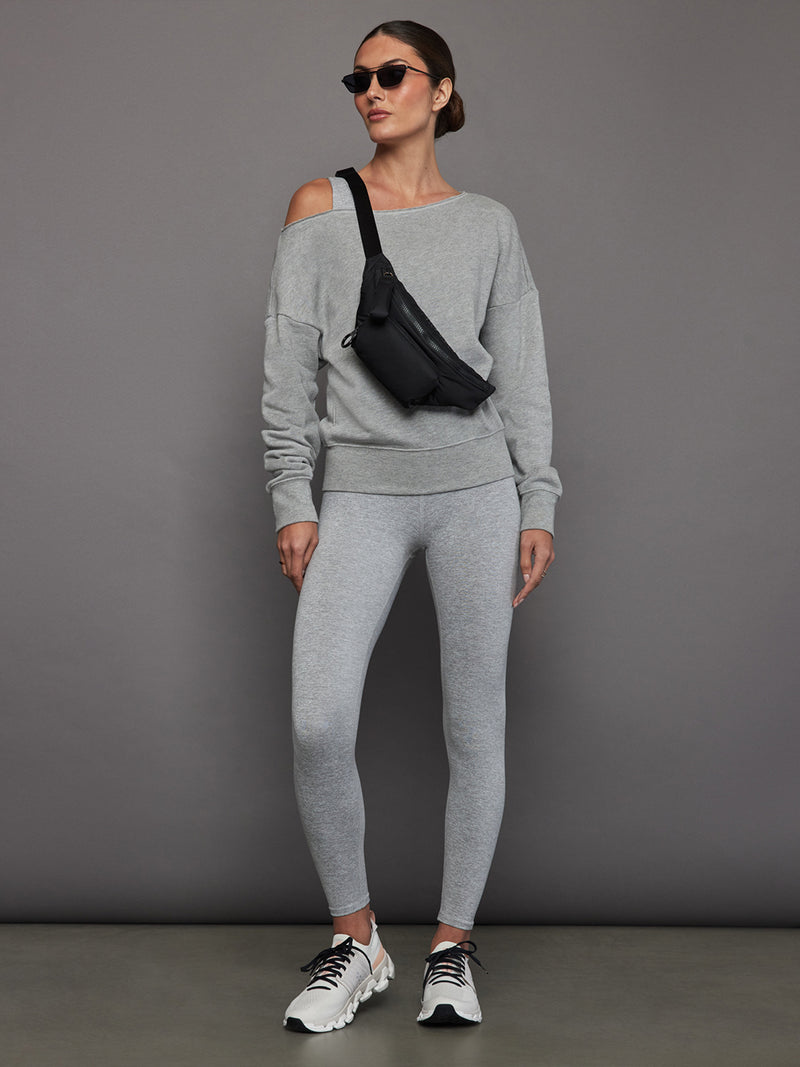 Wrap Legging in Heather Melt - Silver Heather