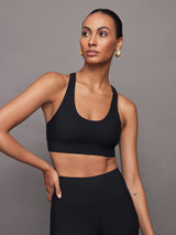 Scoop Racerback Bra in Melt - Black