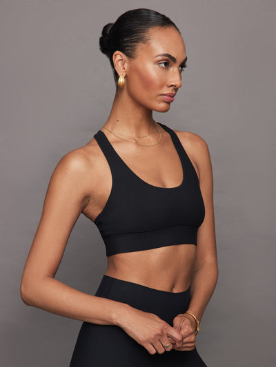 Scoop Racerback Bra in Melt - Black