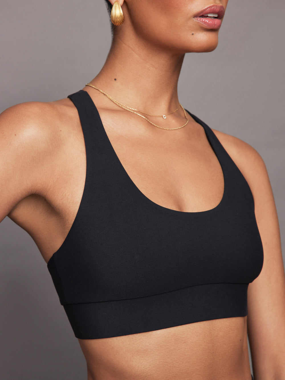 Scoop Racerback Bra in Melt - Black