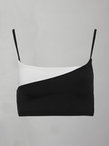 Spliced Colorblock Bra in Melt - Black/White