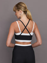 Double Layered Contrast Bra in Melt - Black/White