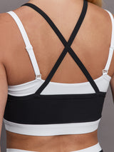 Double Layered Contrast Bra in Melt - Black/White