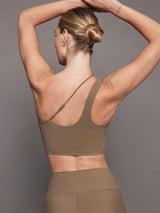 One Shoulder Convertible Bra Top in Melt - Caribou