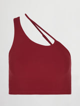 One Shoulder Convertible Bra Top in Melt - Merlot