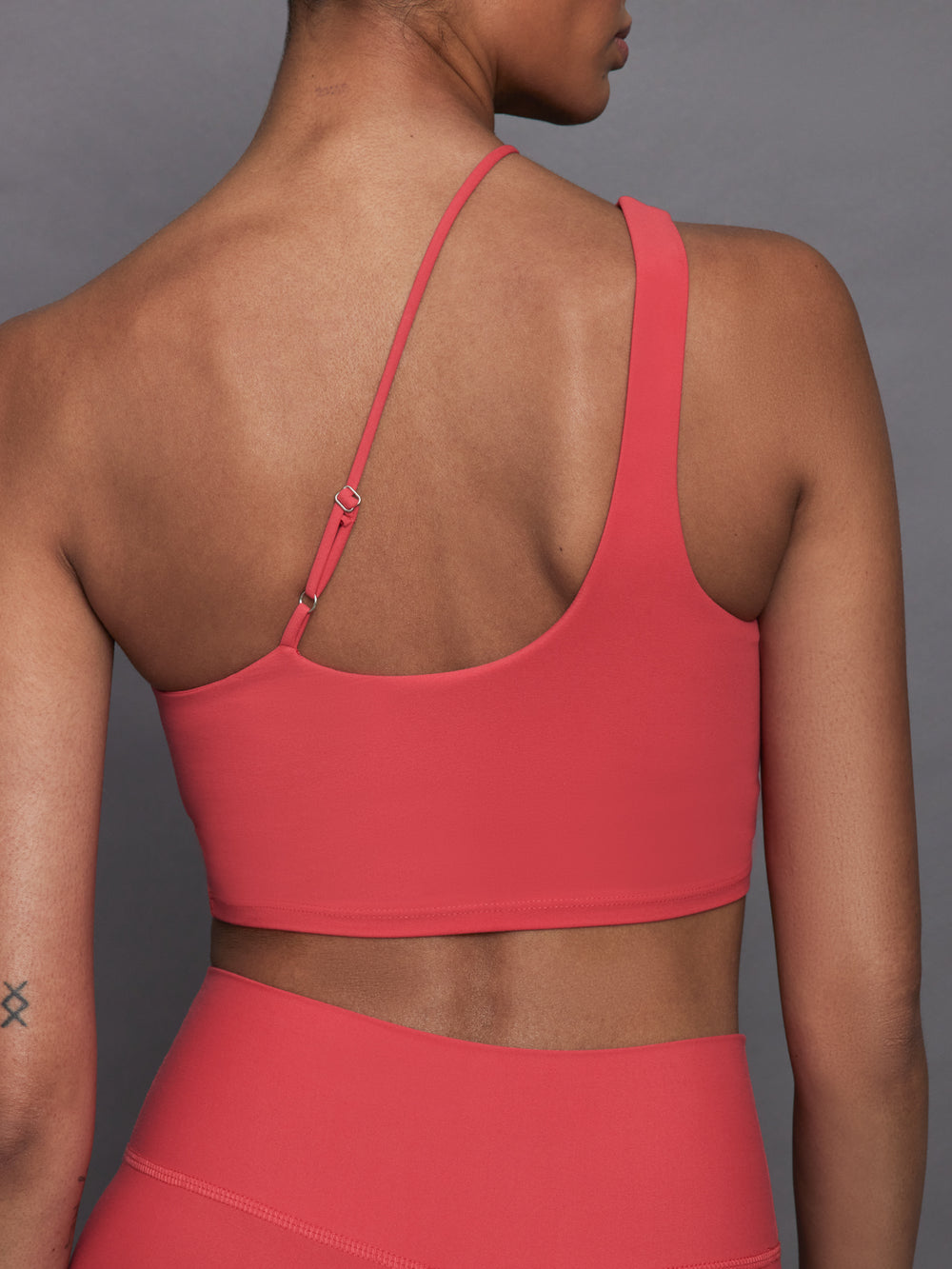 One Shoulder Convertible Bra Top in Melt - Tomato