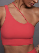 One Shoulder Convertible Bra Top in Melt - Tomato