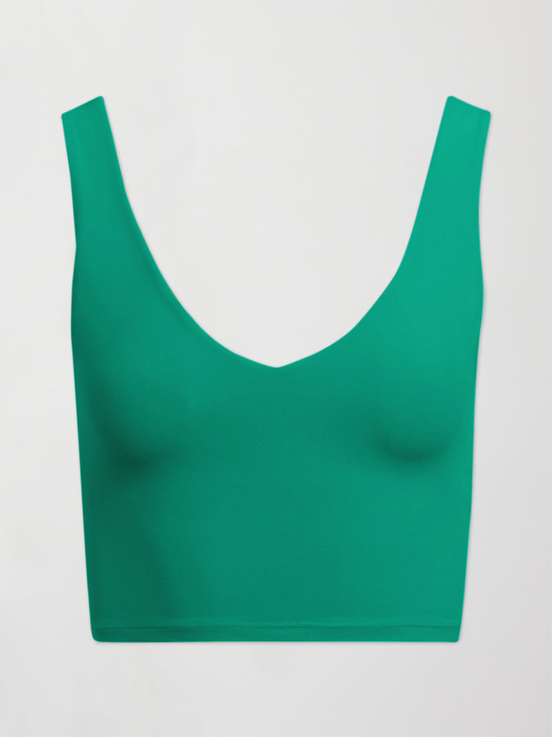 V-Neck Longline Bra in Melt - Malachite