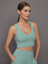 V-Neck Longline Bra in Melt