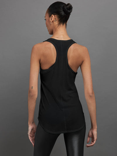 Long RacerBack Tank - Black