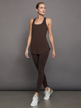 Long RacerBack Tank - Dark Oak