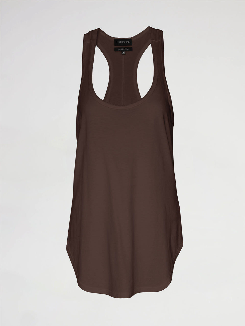 Long RacerBack Tank - Dark Oak