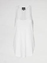 Long RacerBack Tank - White