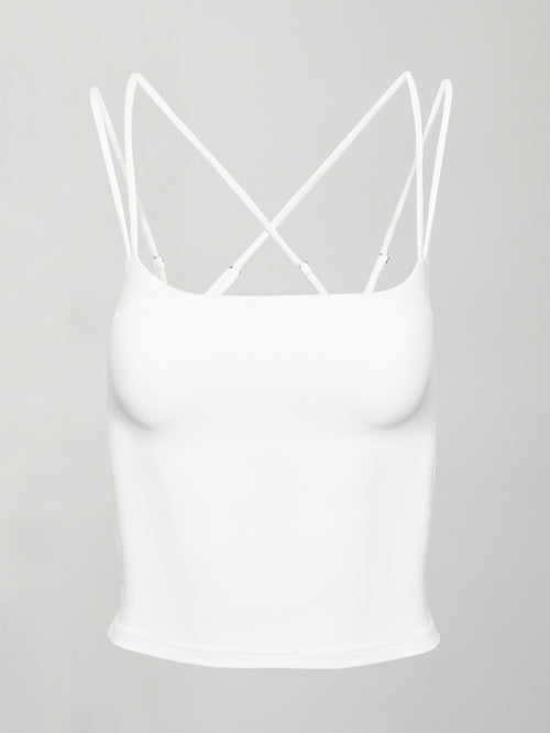 Strappy Tank in Melt - White