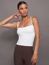 Strappy Tank in Melt - White