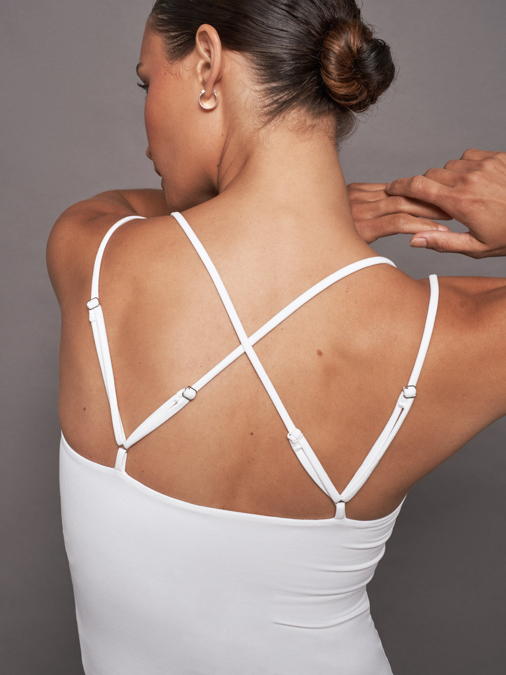 Strappy Tank in Melt - White