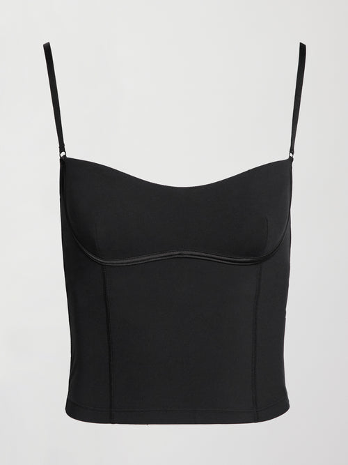 Seamed Tank in Melt - Black