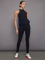 Pleated Back Tank in Melt - Black / Navy