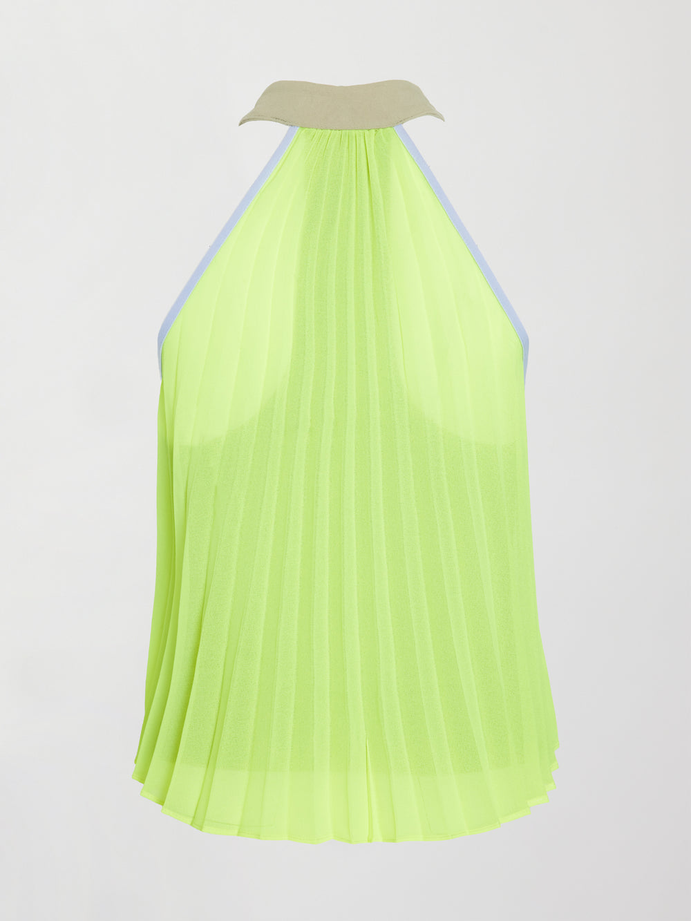 Pleated Back Tank in Melt - Silversage / Acid Lime