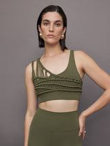 Crochet Bra in Melt - Olive