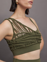 Crochet Bra in Melt - Olive