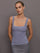 Pearl Necklace Sweater Tank - Lavender Grey