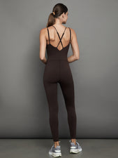 Strappy Jumpsuit in Diamond Compression