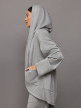 Fleece Cardigan - Heather Grey