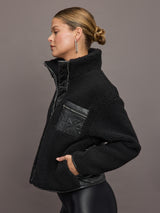 High Shine Sherpa Jacket - Black