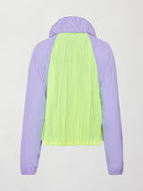 Pleated Back Running Jacket - Sweet Lavender / Acid Lime