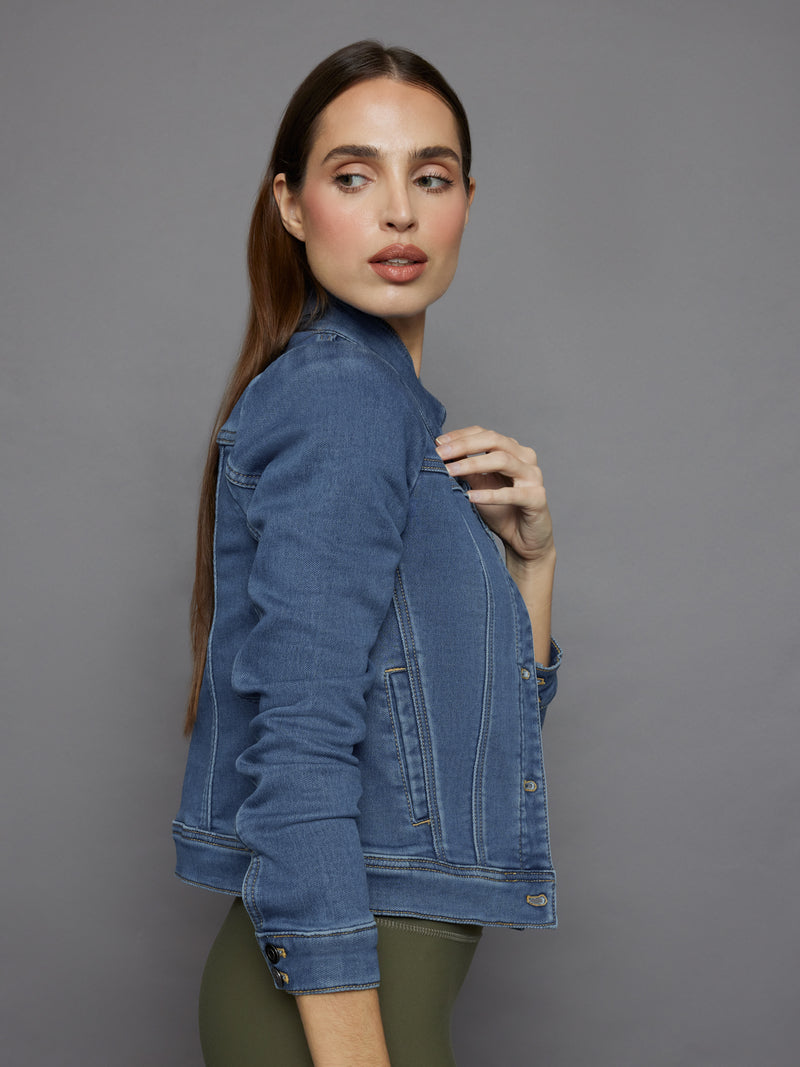 Tailored Denim Jacket - Medium Wash