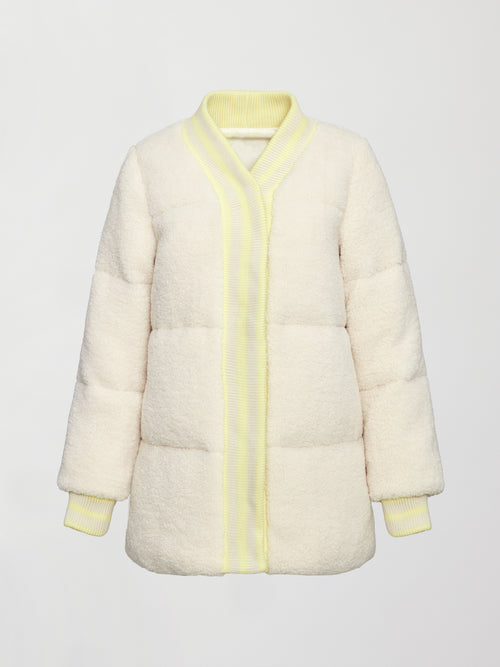 Sherpa Puffer Jacket - Natural Sherpa