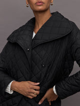 Quilted Coat - Black