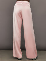 Satin Straight Leg Pant - Blush