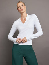 Long Sleeve Wrap Neck Shirt